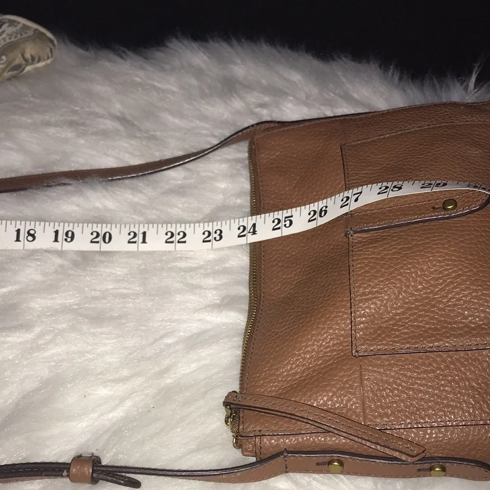 Fossil Brown Leather Crossbody Bag